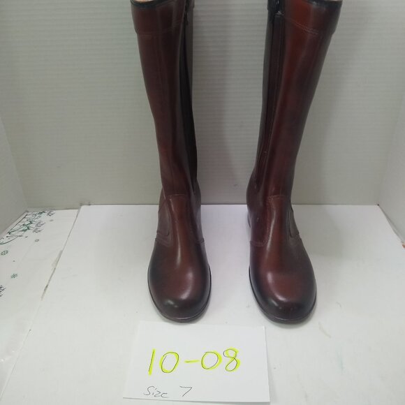 Platform Boots Brown Zip Up Insulated liner. size 7 - Picture 6 of 6